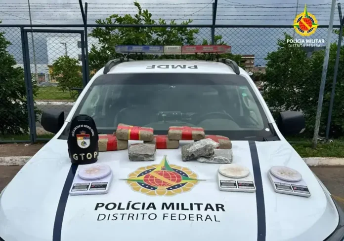 Imagem relacionada à matéria do Repórter Capital sobre a prisão por tráfico no Recanto das Emas realizada pelo 27º BPM.