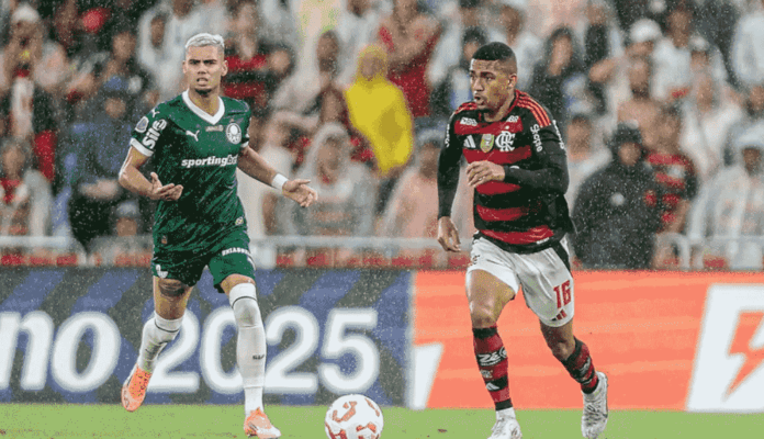 Imagem relacionada à matéria do Repórter Capital sobre a final da Libertadores entre Palmeiras e Flamengo.