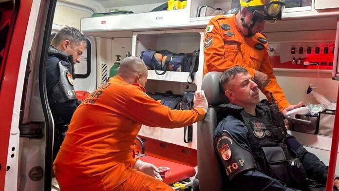 Imagem relacionada à ocorrência de incêndio em prédio no Guará II, onde policiais militares resgataram moradores e evitaram propagação das chamas.