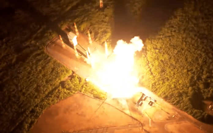 Imagem relacionada à matéria do Repórter Capital sobre o lançamento do foguete HANBIT-Nano em Alcântara