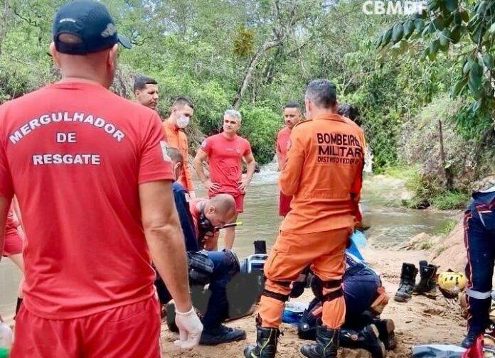 Imagem relacionada à matéria do Repórter Capital sobre o afogamento na cachoeira do INCRA 7, em Brazlândia.