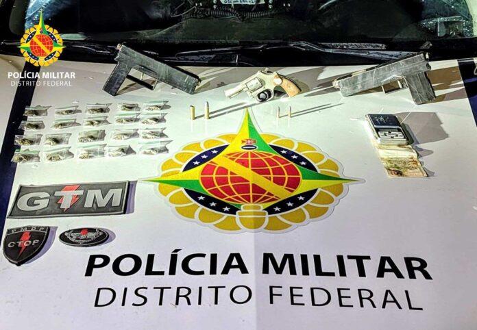 Imagem relacionada à matéria do Repórter Capital sobre a prisão da PMDF no Itapoã II e apreensão de armas e drogas.