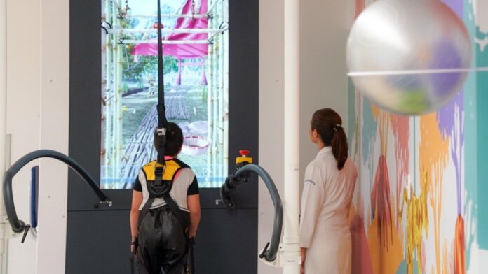 Imagem relacionada à matéria do Repórter Capital sobre uso de robôs na reabilitação de crianças com câncer no Cora, em Goiás.