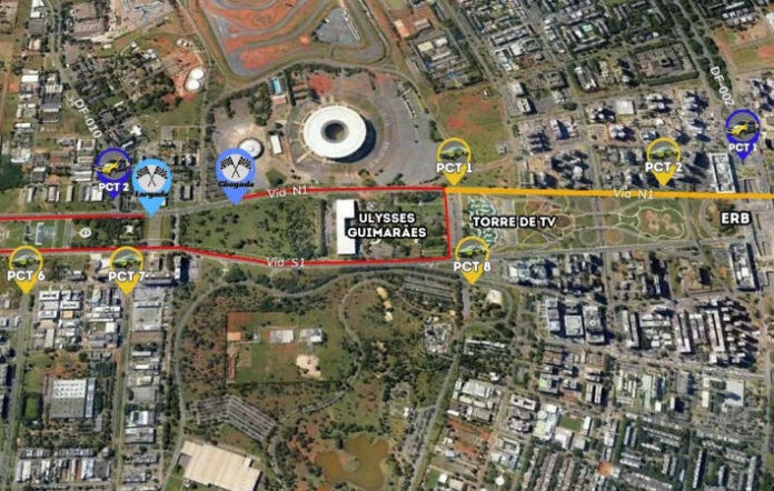 Imagem relacionada à matéria do Repórter Capital sobre interdições no Eixo Monumental para a Corrida de Reis em Brasília