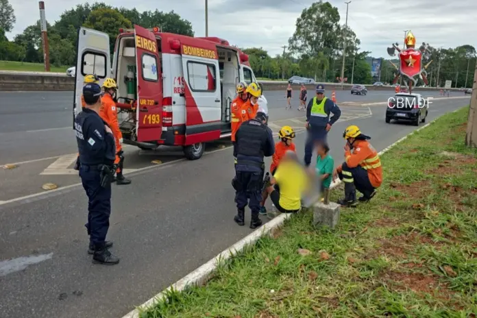 Imagem relacionada à matéria do Repórter Capital sobre criança atropelada no Setor de Clubes Sul, em Brasília, com atuação do Corpo de Bombeiros do DF.