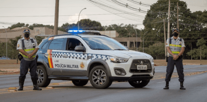 Viatura da PMDF em ocorrência de tentativa de homicídio no Itapoã