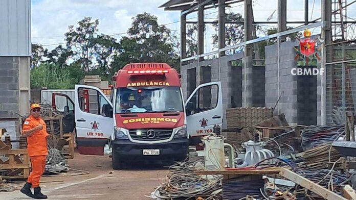 Imagem relacionada à matéria do Repórter Capital sobre queda de trabalhador atendida pelo Corpo de Bombeiros na Estrutural