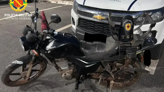 Imagem relacionada à matéria do Repórter Capital sobre recuperação de motocicleta furtada em Planaltina, no Distrito Federal.