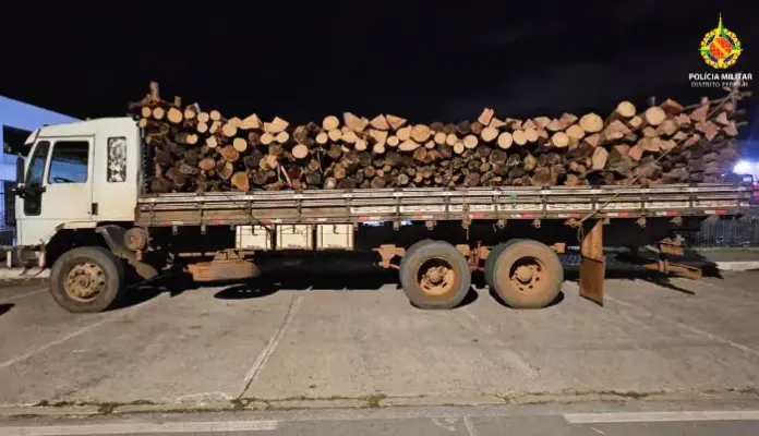 Imagem relacionada à matéria do Repórter Capital sobre apreensão de madeira ilegal em fiscalização ambiental no DF.