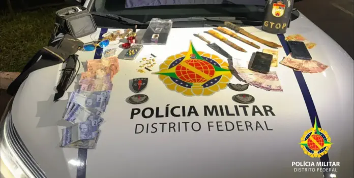 Imagem relacionada à ação da Polícia Militar do Distrito Federal contra o tráfico de drogas no Guará II.