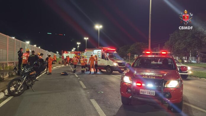 Imagem relacionada à matéria do Repórter Capital sobre atropelamento no Guará II com quatro vítimas atendidas pelo CBMDF.