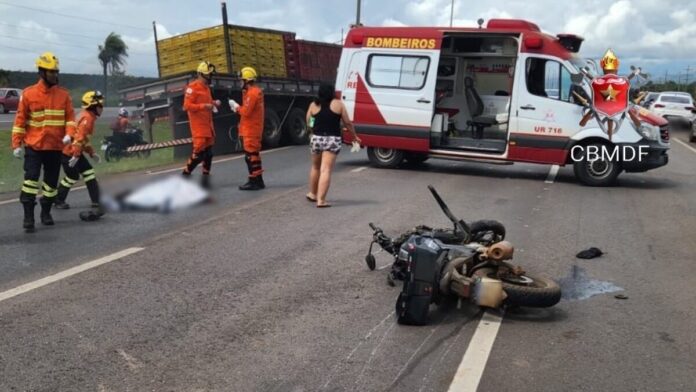 Imagem relacionada à matéria do Repórter Capital sobre acidentes com motociclistas no DF neste domingo (22).