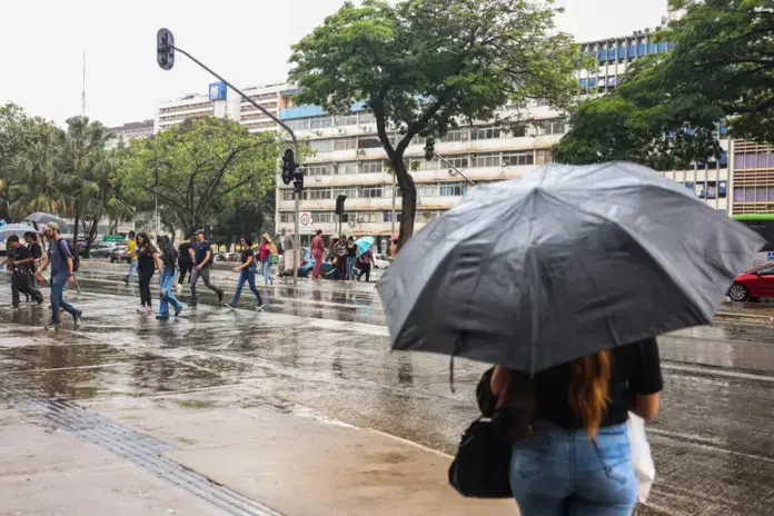 Céu nublado em Brasília com previsão de chuva ao longo da semana no Distrito Federal