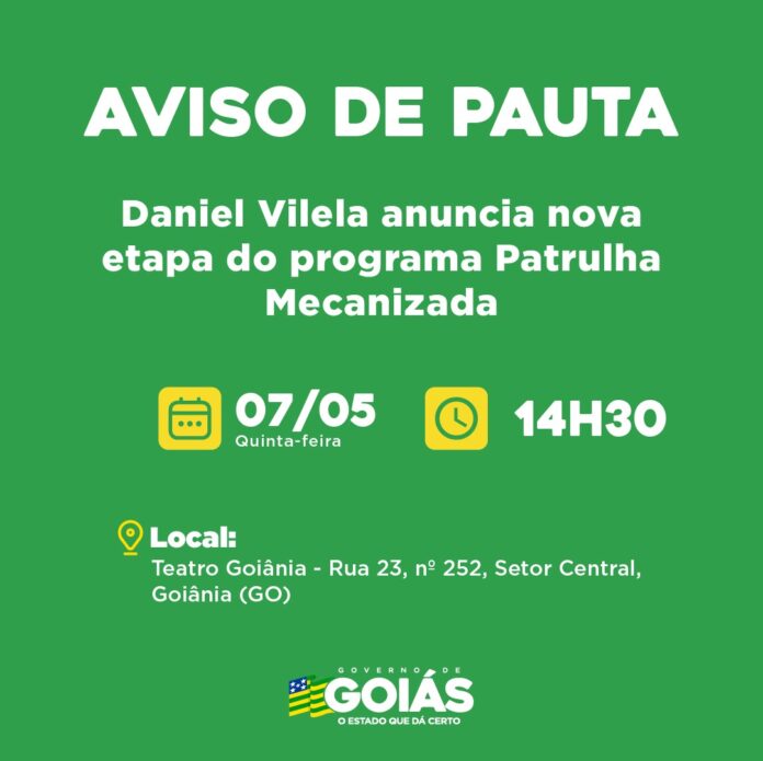 Agenda do governador para a tarde desta quinta-feira