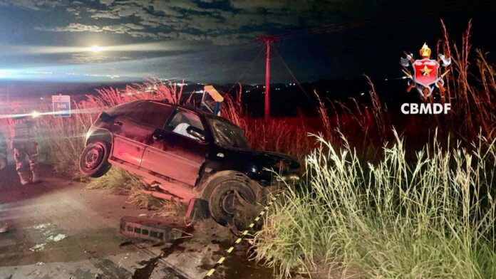 Colisão frontal deixa dois mortos na DF-290, no Gama