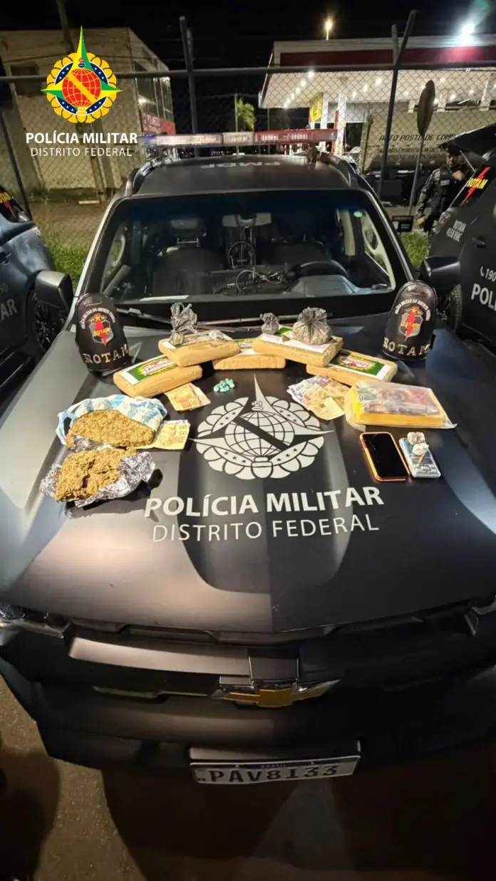 PMDF prende dois suspeitos e causa prejuízo de R$ 100 mil ao tráfico de drogas em Arniqueiras