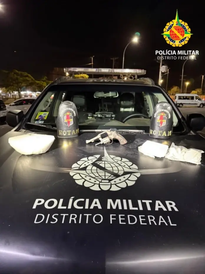 PMDF apreende adolescente com revólver e um quilo de cocaína em Samambaia