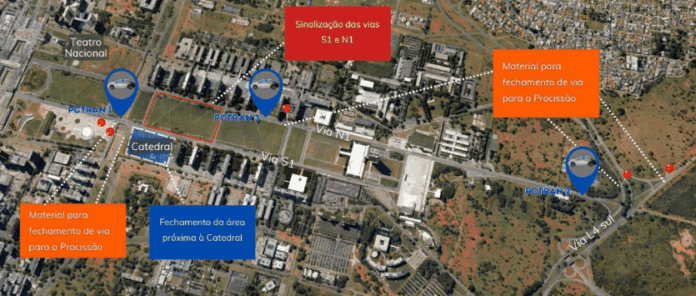Corpus Christi terá interdições no trânsito da Esplanada dos Ministérios nesta quinta-feira (4)