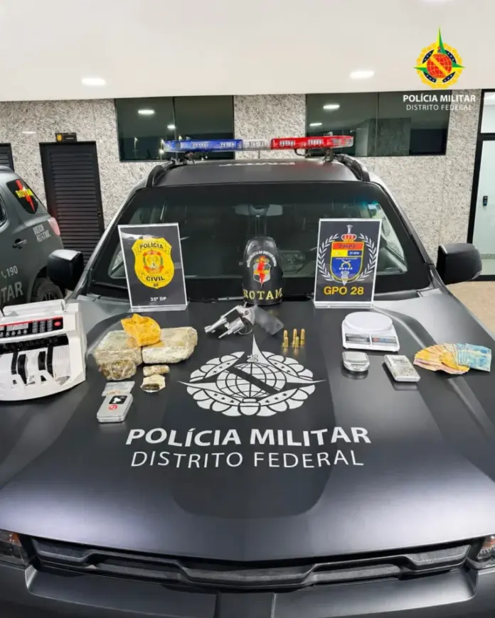 PMDF Prende Homem por Tráfico de Drogas e Apreende Arma, Munições e Entorpecentes em Santa Maria