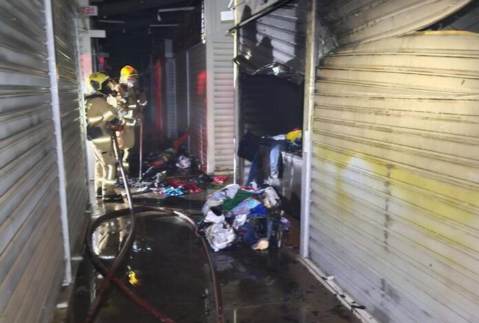 Incêndio atinge Feira Permanente de São Sebastião durante a madrugada
