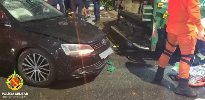 PMDF prende motorista por embriaguez após atropelamento de funcionário da SLU