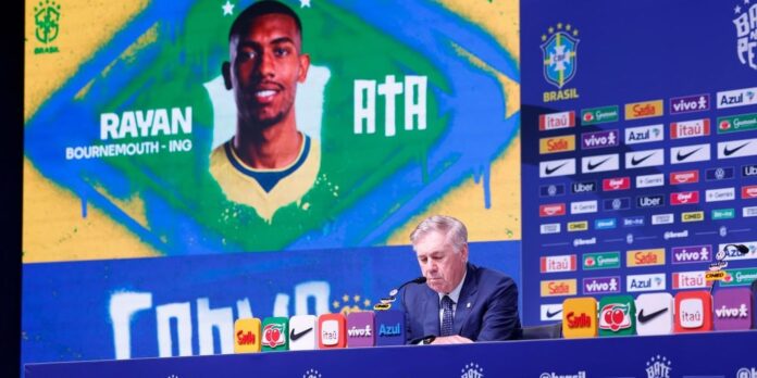 Ancelotti divulga lista com 26 convocados para amistosos da seleção brasileira