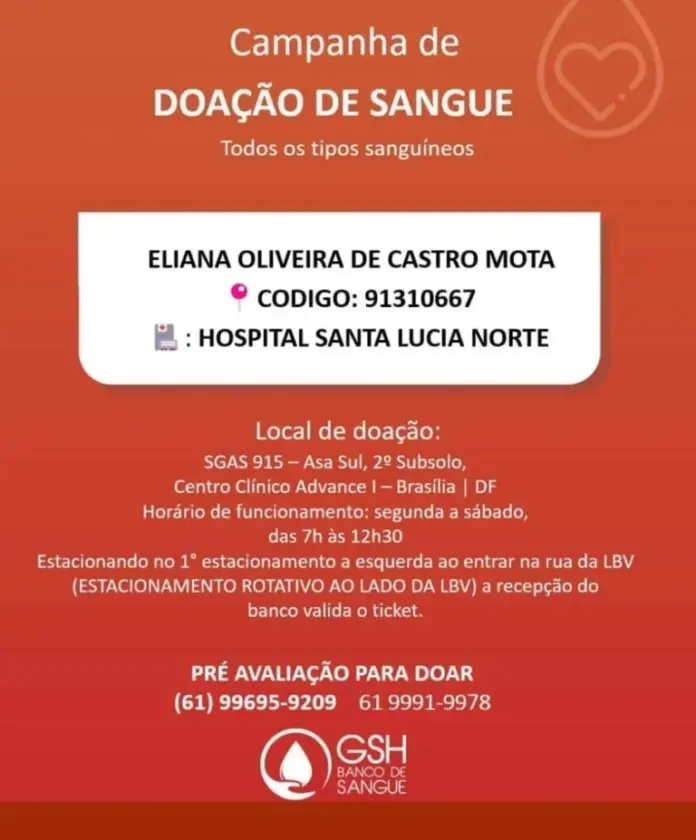 Solicitação de Doação de Sangue